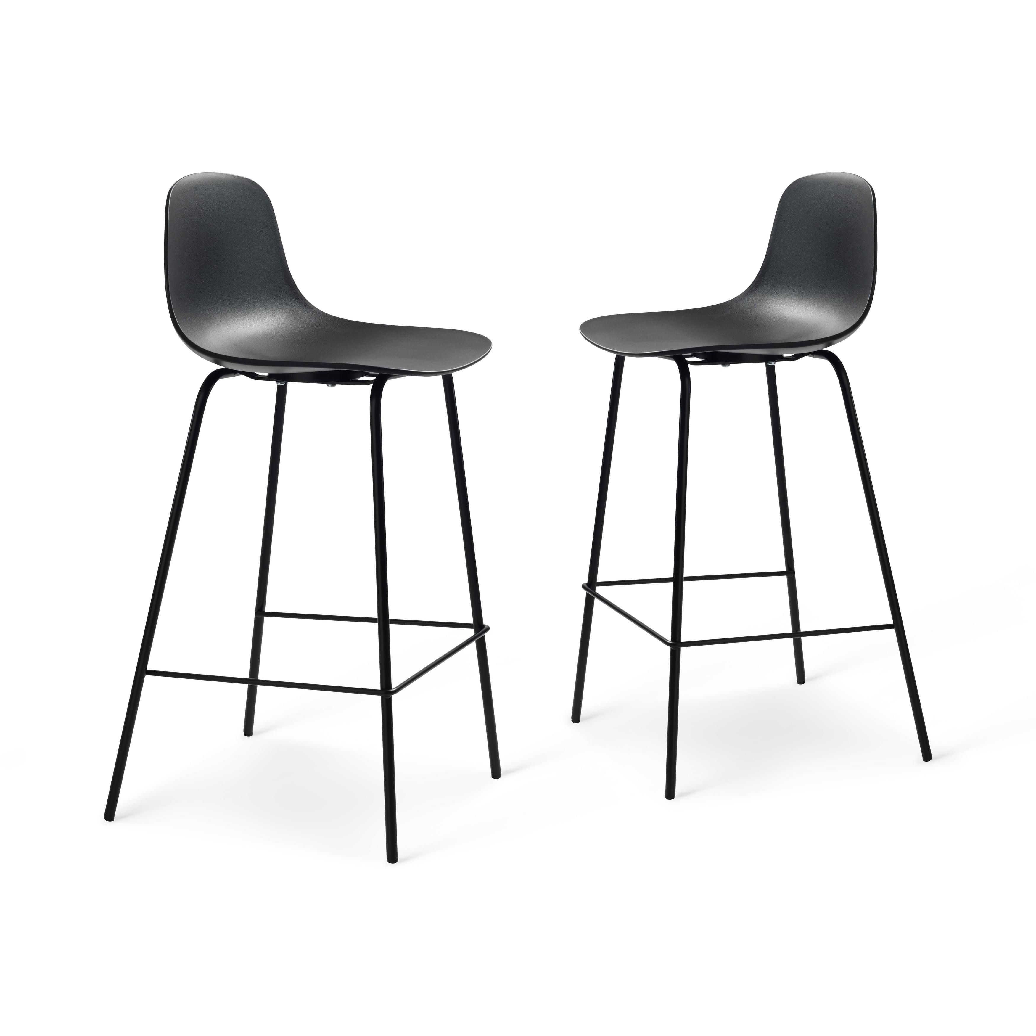 Counter Stool with Metal Frame (Set of 2)