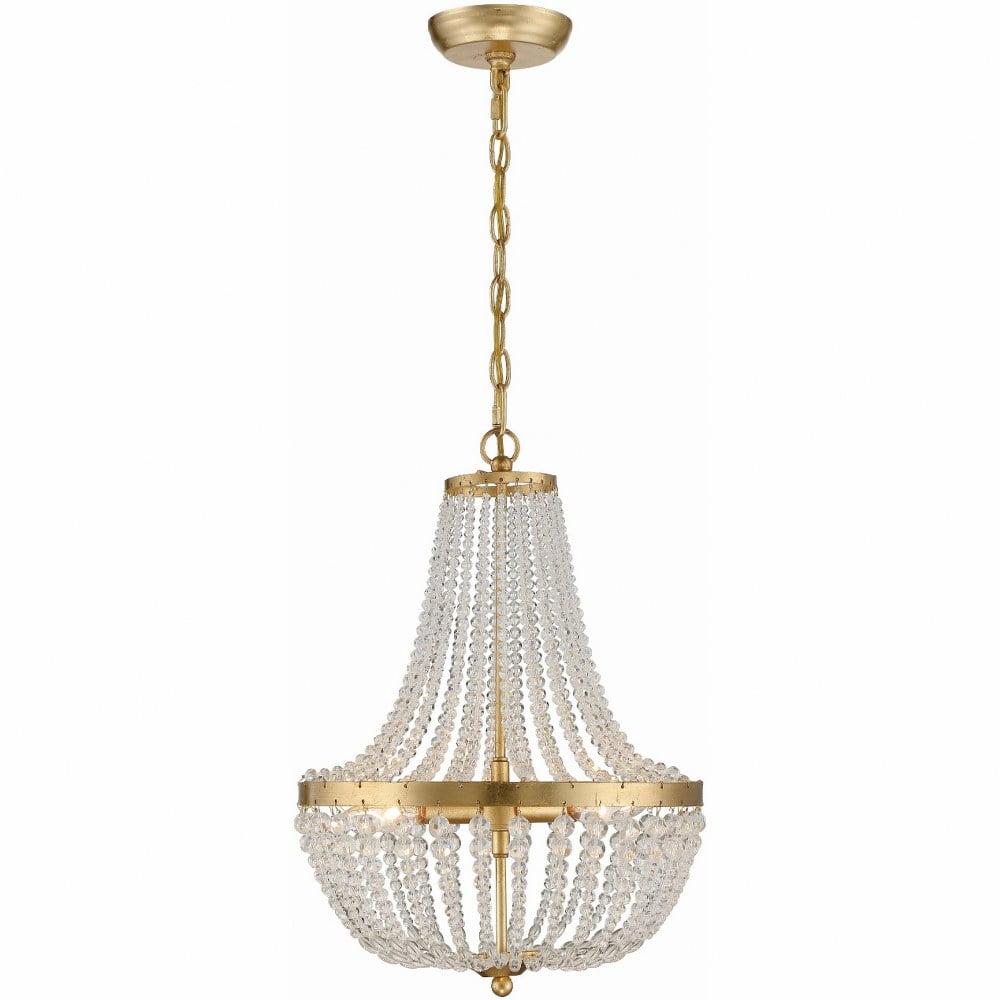 Crystorama Lighting Rylee 3 - Light Chandelier in  Antique Gold