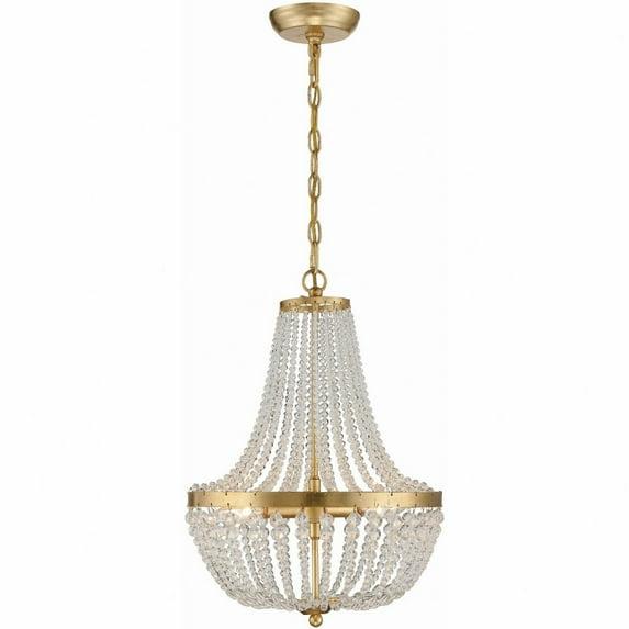Crystorama Lighting Rylee 3 - Light Chandelier in  Antique Gold