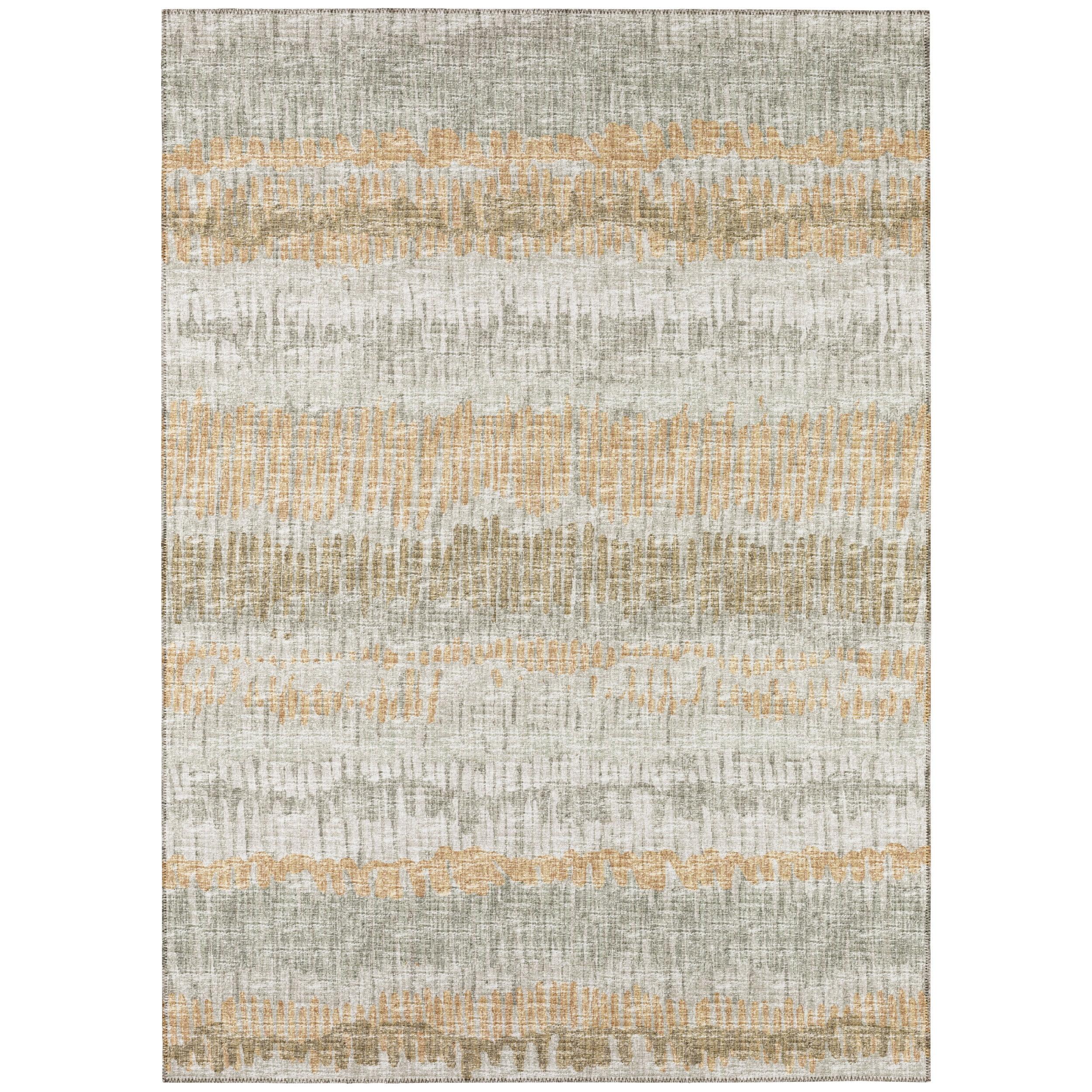 Sage Green Chenille 9' x 12' Non-Skid Flat Woven Area Rug