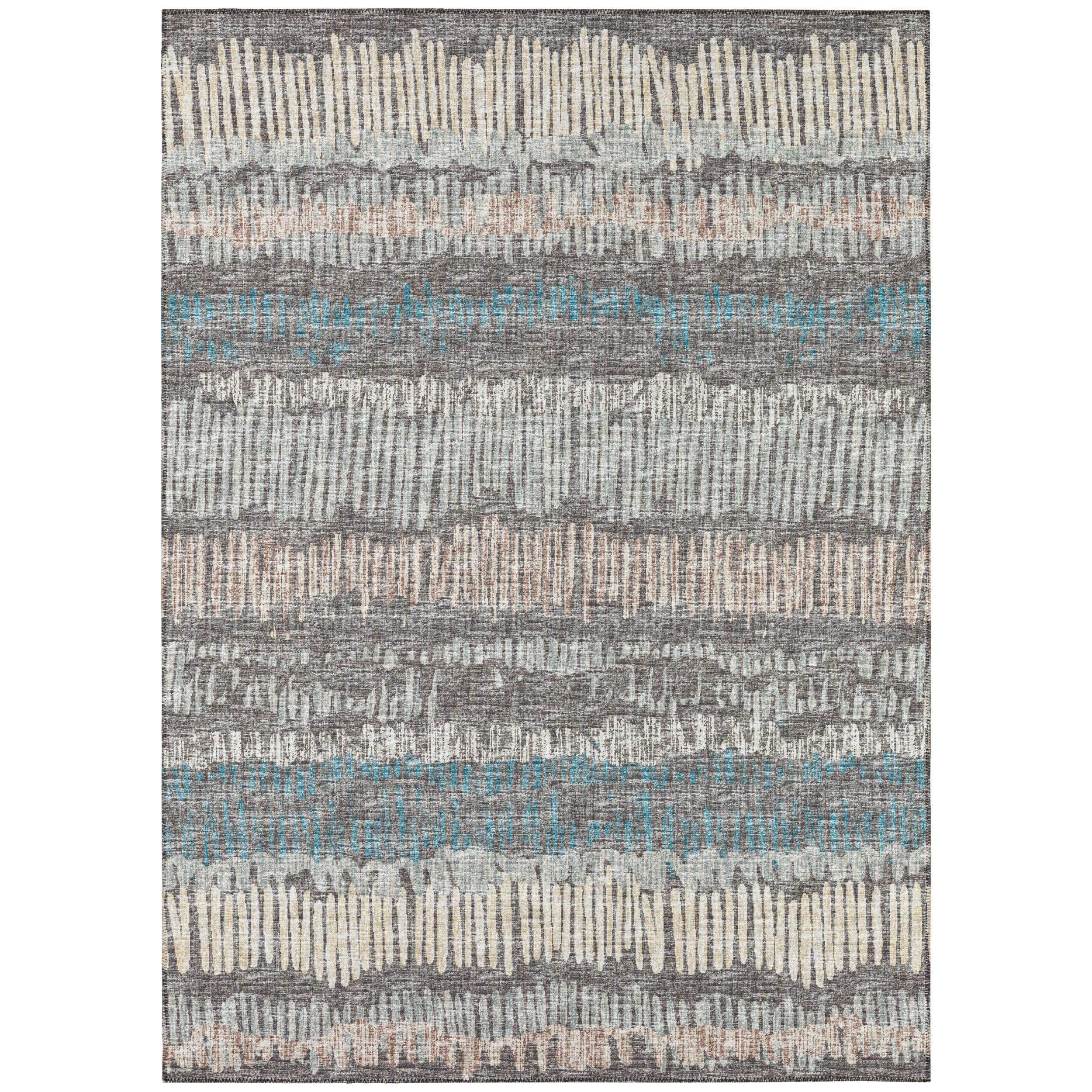 Transitional Gray Flat-Woven 10' x 14' Non-Skid Area Rug