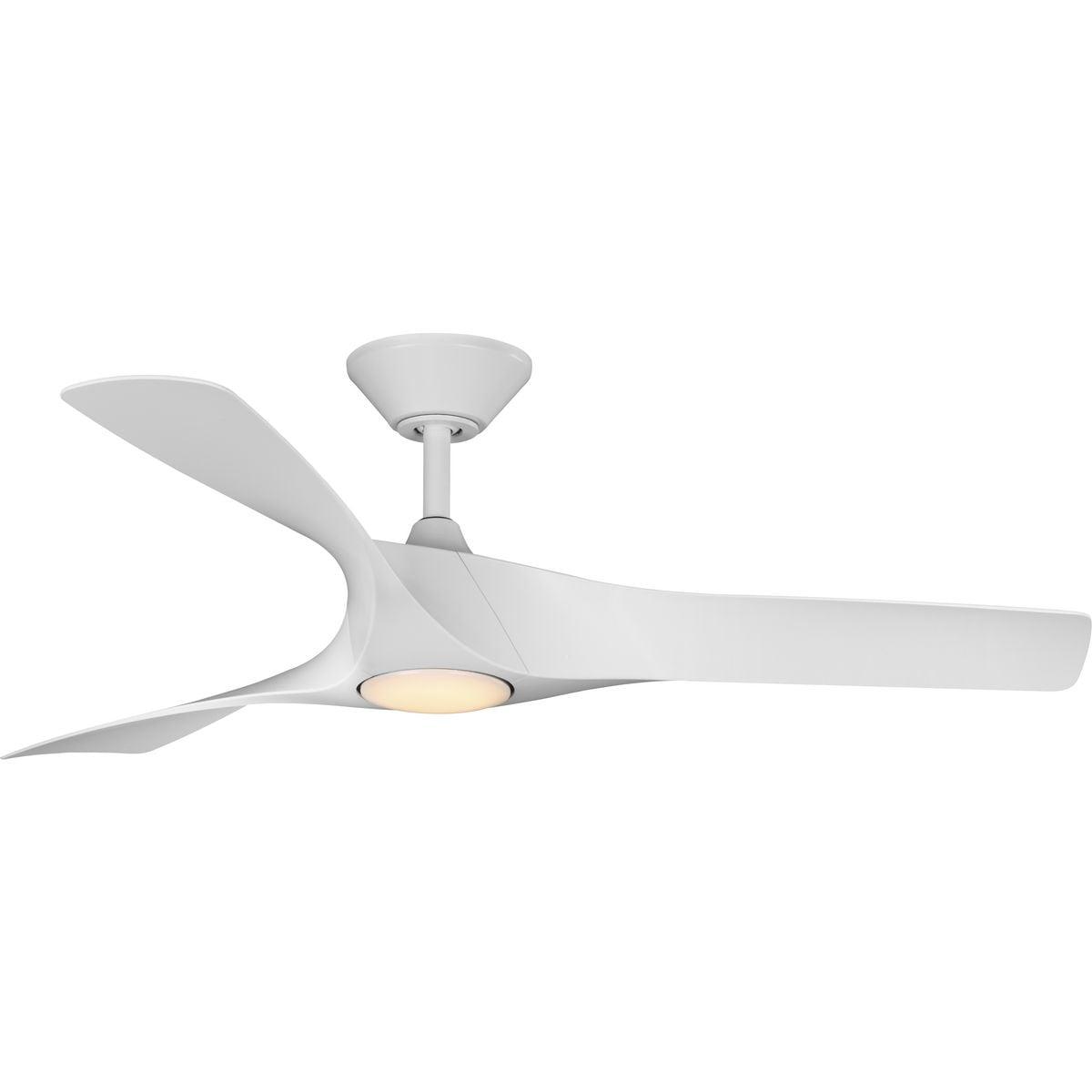 Ryne 52" Matte White 3-Blade Smart LED Ceiling Fan