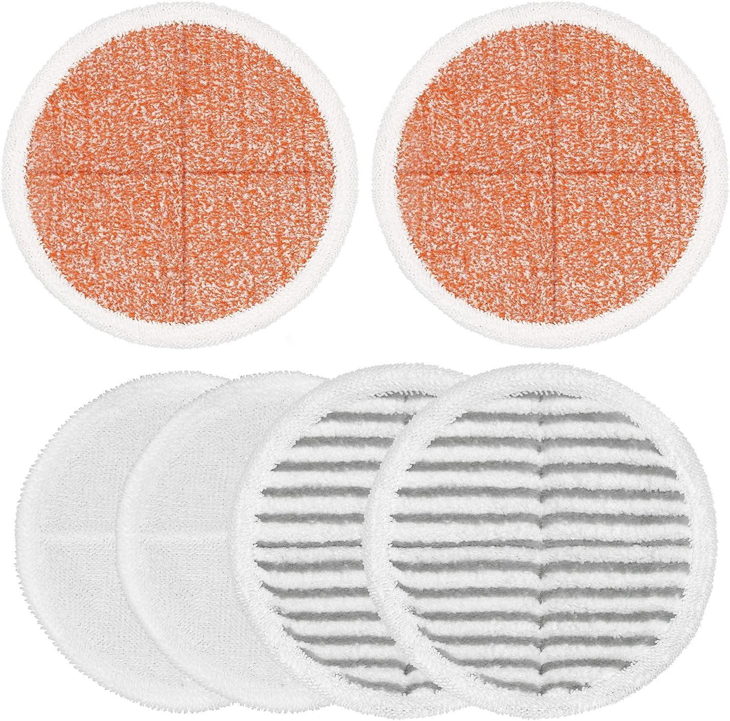 6 Pack 2124 2037 2039A 20399 20391 Steam Mop Pads Replacement Compatible with Bissell Spinwave Hard Mop Cleaner