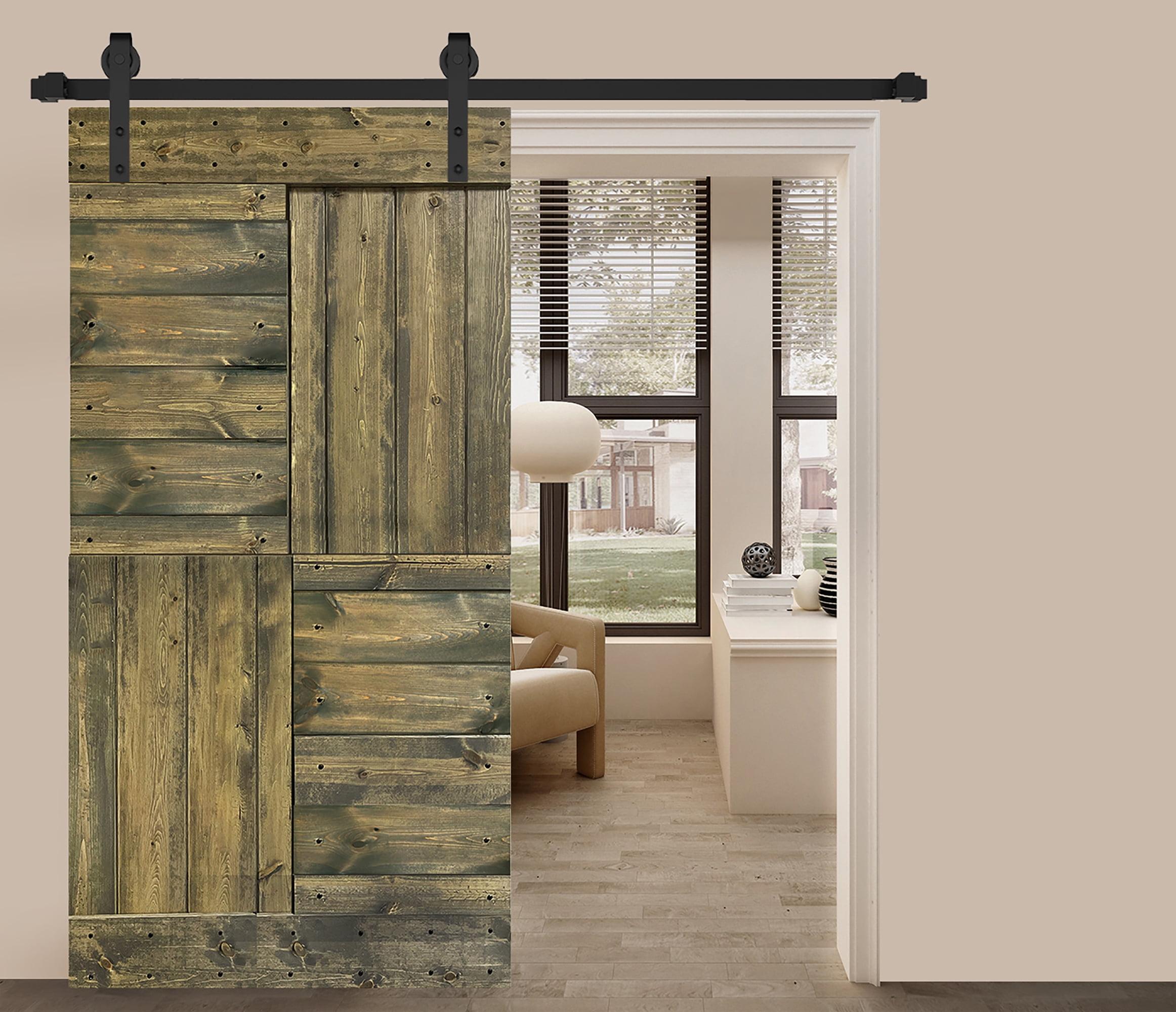 Mr. Wood Patented Product S Style Sliding Barn Door Without Installation Hardware Kit (Door Slab Only) - Assembly Required