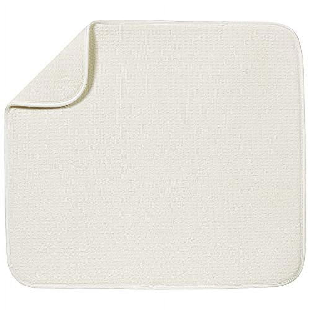 Cream Reversible Microfiber Dish Drying Mat 16" x 18"