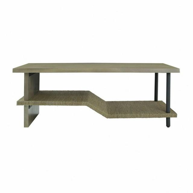 S0075-9879-Elk Home-Riverview - Coffee Table In Transitional Style-18 Inches Tall and 50 Inches Wide-Polished Slate/Natural Finish Finish
