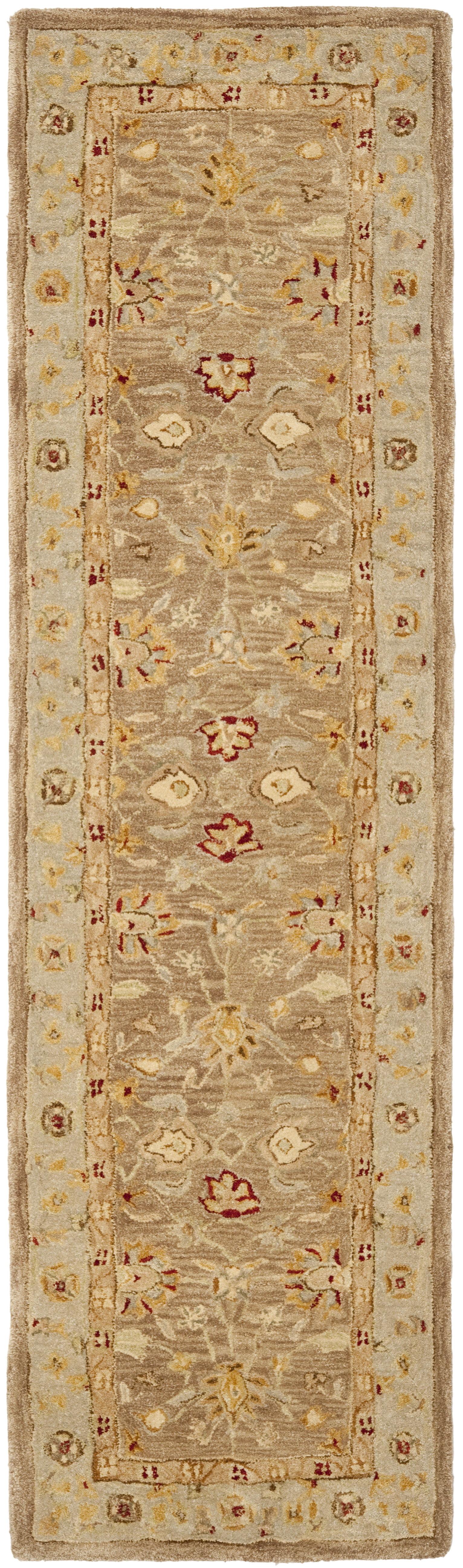 Anatolia AN522 Hand Tufted Indoor Runner Rug - Tan/Ivory - 2'3"x14' - Safavieh
