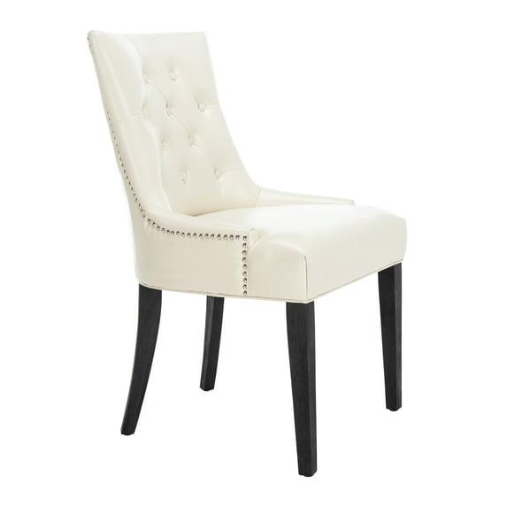 Abby 19''H Tufted Side Chairs (Set of 2)- Flat Cream - Safavieh