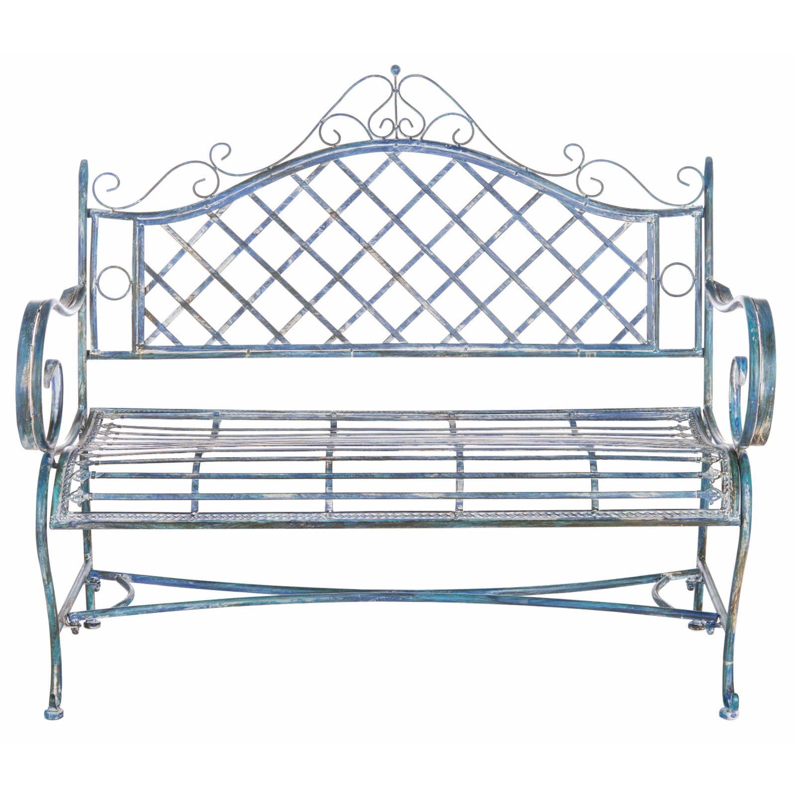 Abner Wrought Iron 45.75 Inch W Outdoor Garden Bench  - Safavieh