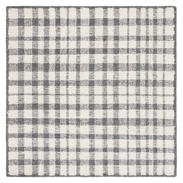 SAFAVIEH Abstract Aleta Trellis Area Rug, Ivory/Black, 6' x 6' Square