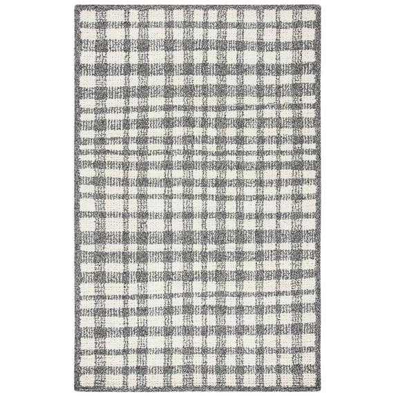 Abstract ABT648 Handmade Indoor Area Rug - Ivory/Black - 9'x12' - Safavieh