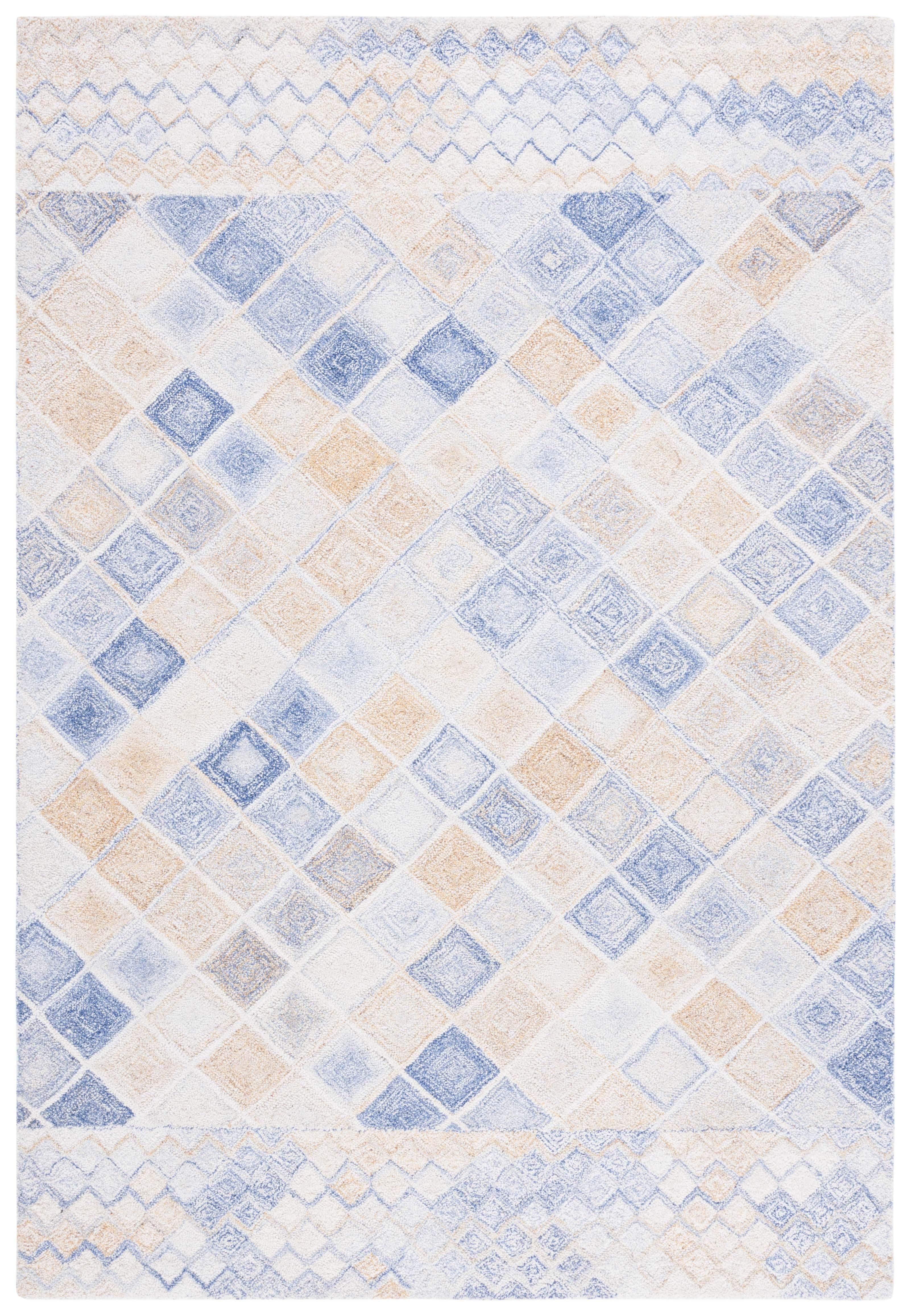 SAFAVIEH Abstract Andrea Trellis Area Rug, Blue/Grey, 5' x 8'