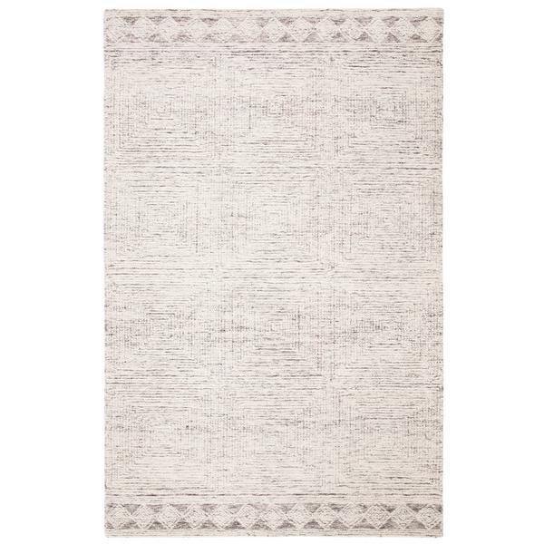 Abstract ABT349 Hand Tufted Area Rug - Ivory/Grey - 8' X 10' - Safavieh.