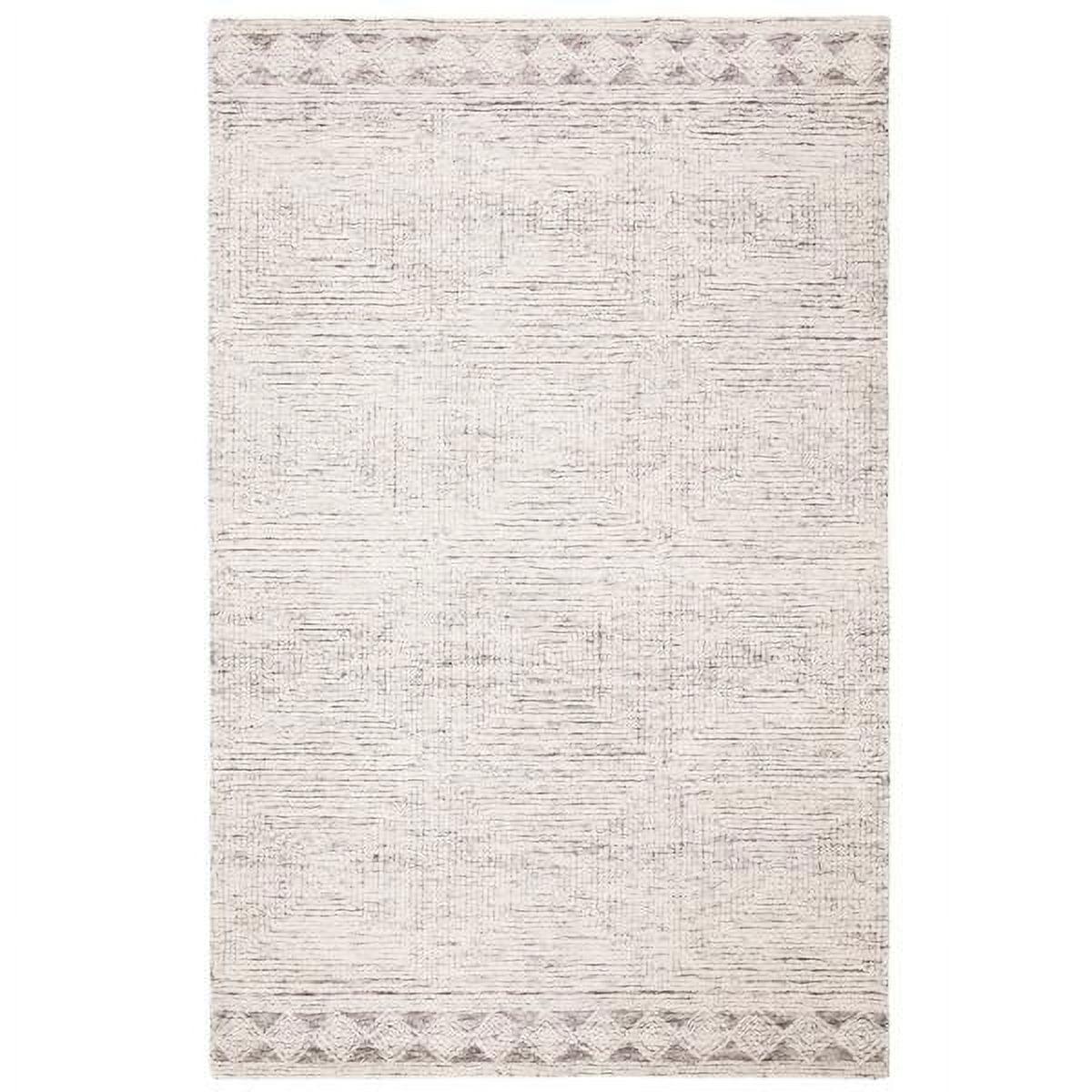 Abstract ABT349 Hand Tufted Area Rug - Ivory/Grey - 8' X 10' - Safavieh.