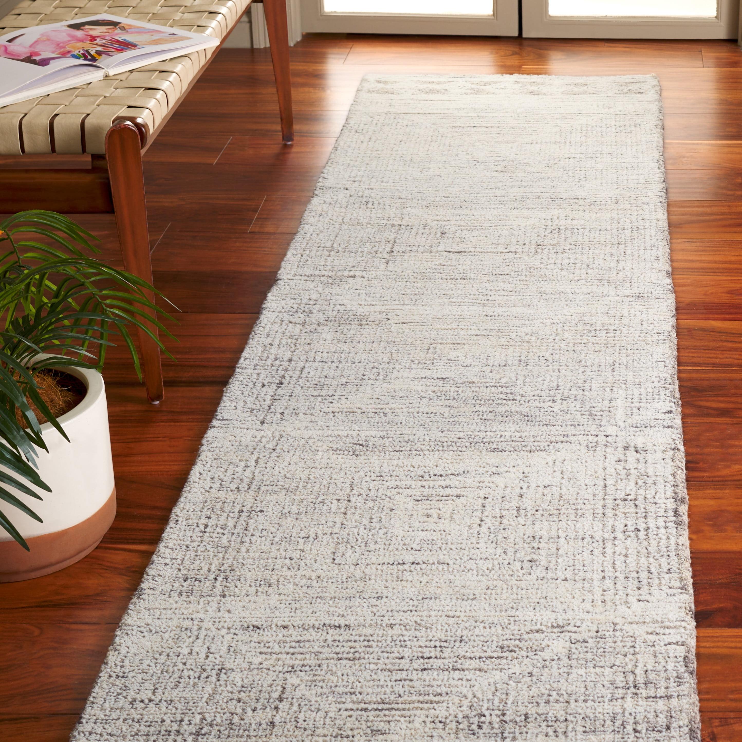 Abstract ABT349 Hand Tufted Indoor Runner Rug - Ivory/Grey - 2'3"x10' - Safavieh