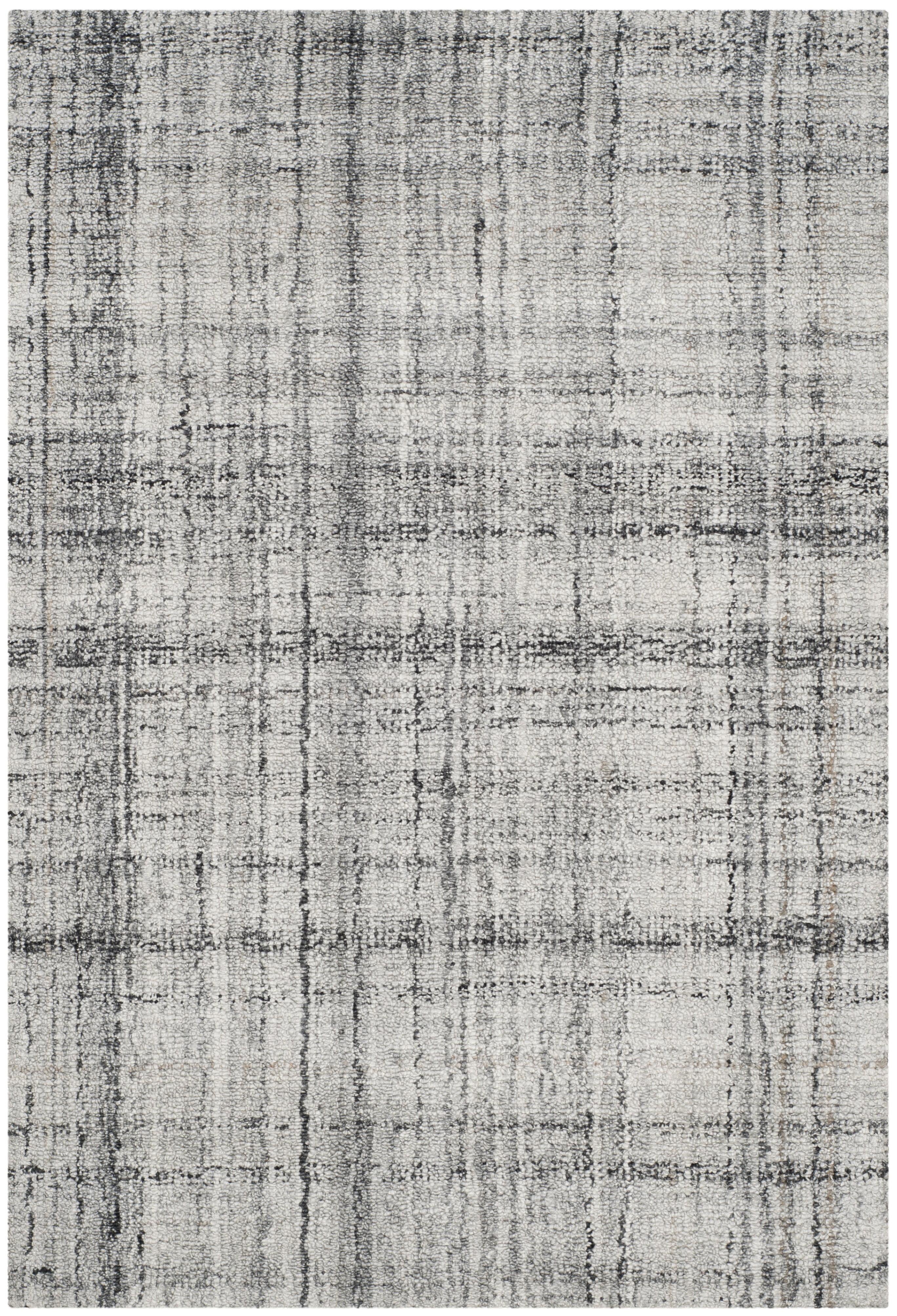 Abstract ABT141 Handmade Indoor Accent Rug - Grey/Black - 2'-3"x4' - Safavieh