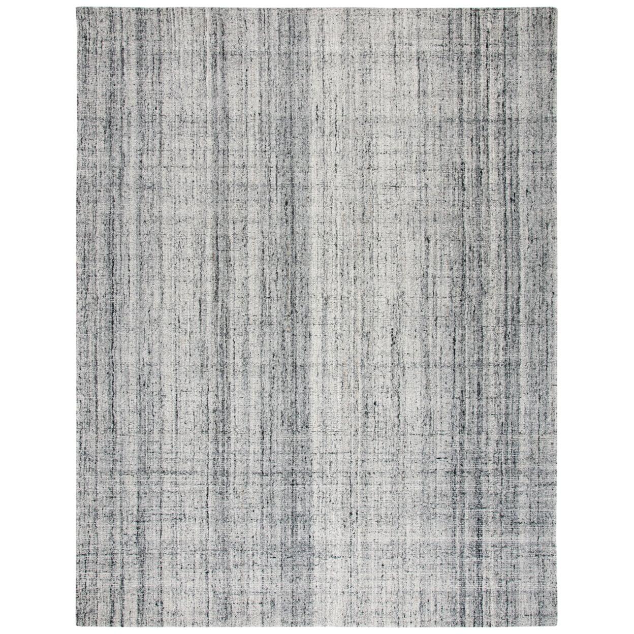 Harmonious Hues Grey & Black Hand-Tufted 8' x 10' Wool-Blend Rug