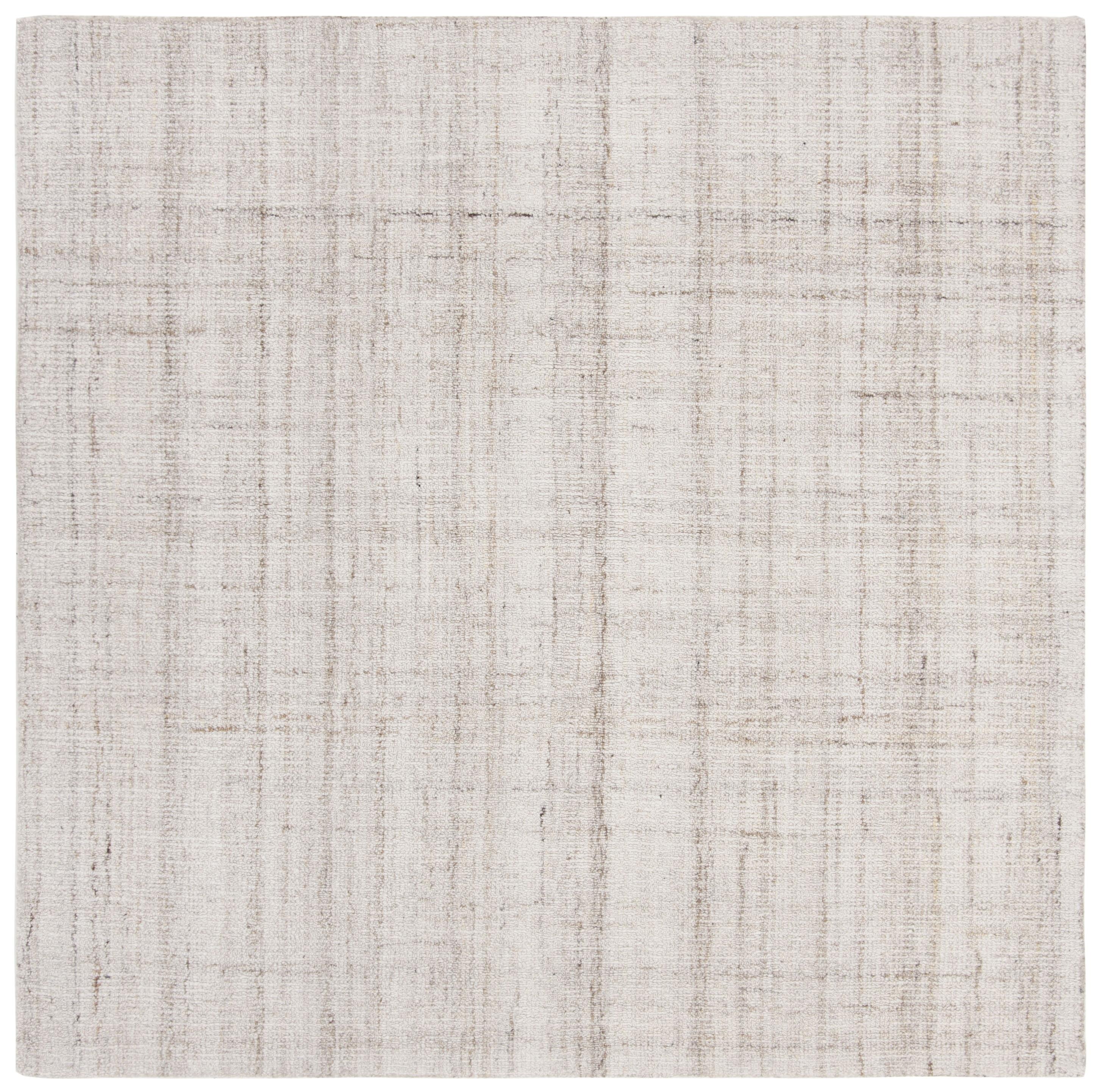 SAFAVIEH Abstract Bailey Striped Area Rug, Ivory/Beige, 10' x 10' Square