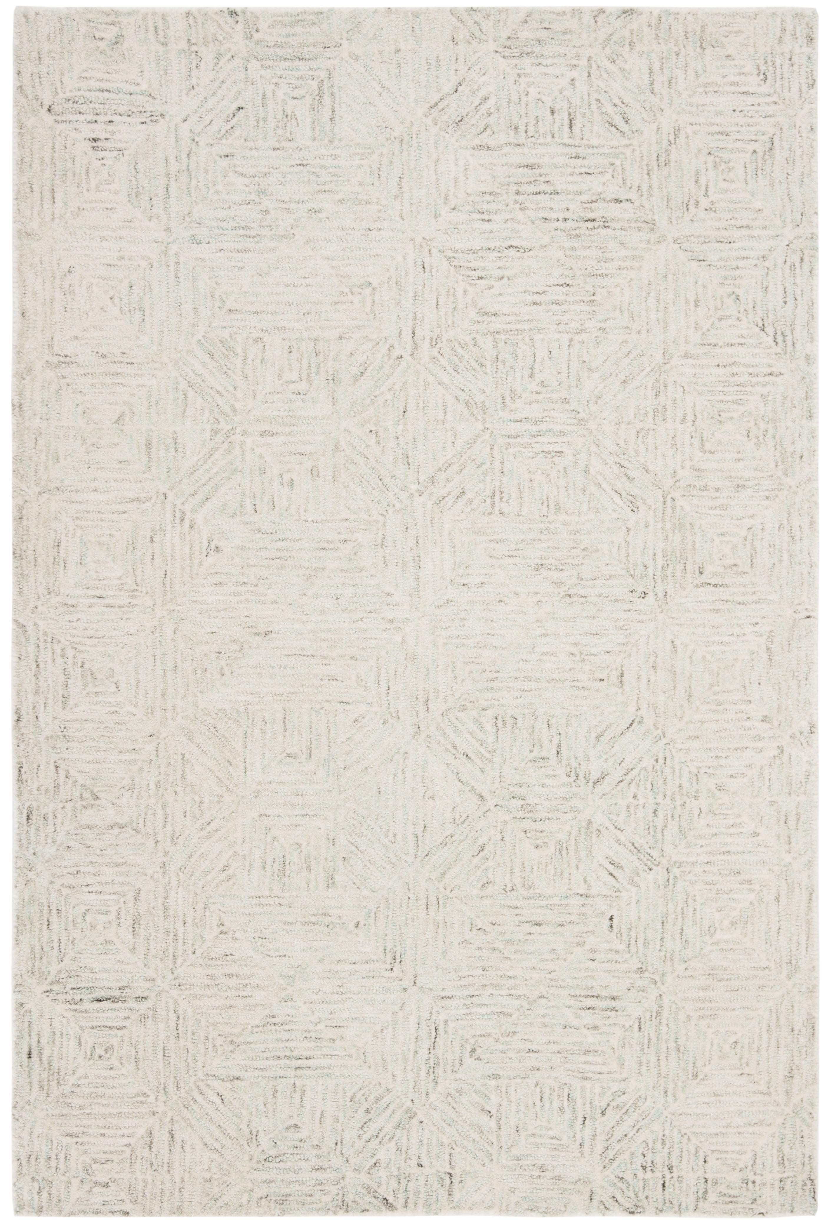Abstract ABT763 Handmade Indoor Accent Rug - Ivory/Light Blue - 3'x5' - Safavieh