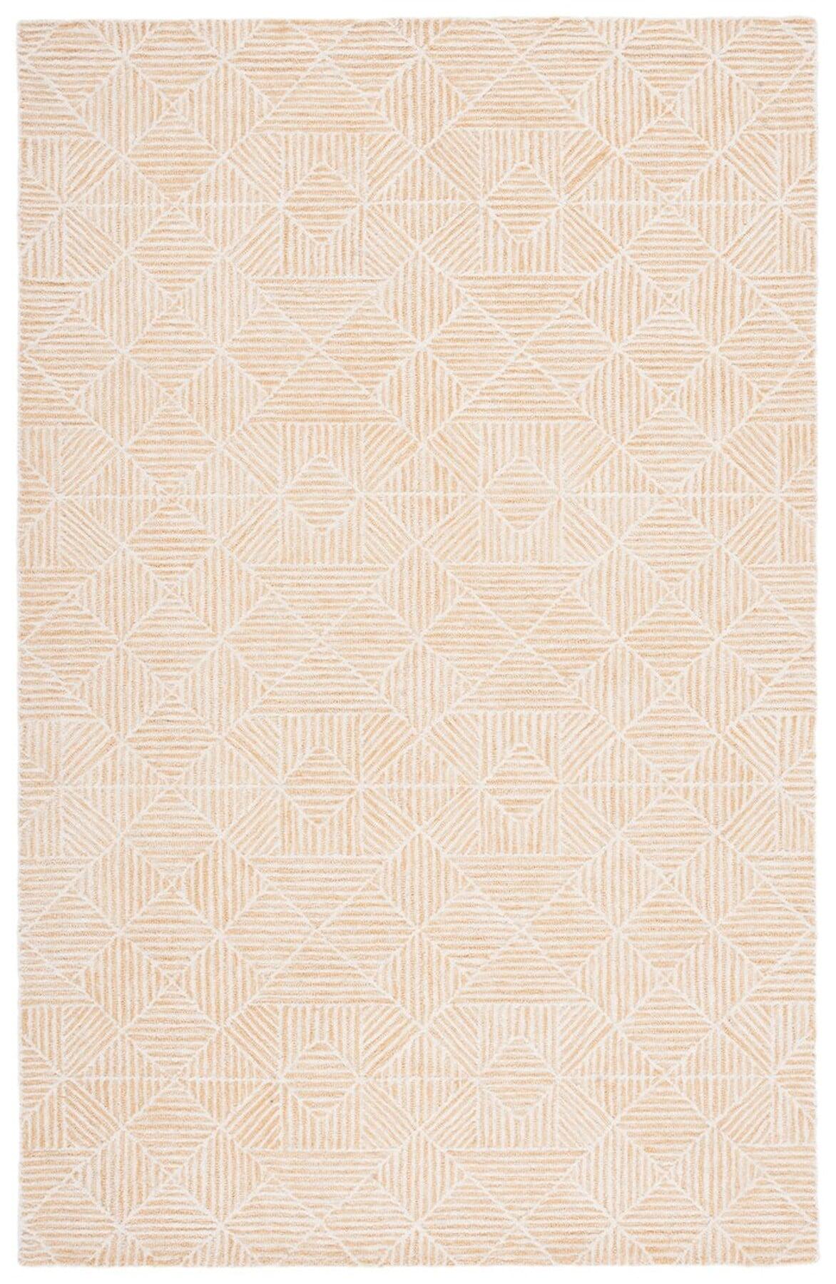 SAFAVIEH Abstract Brock Geometric Area Rug, Gold/Ivory, 3' x 5'