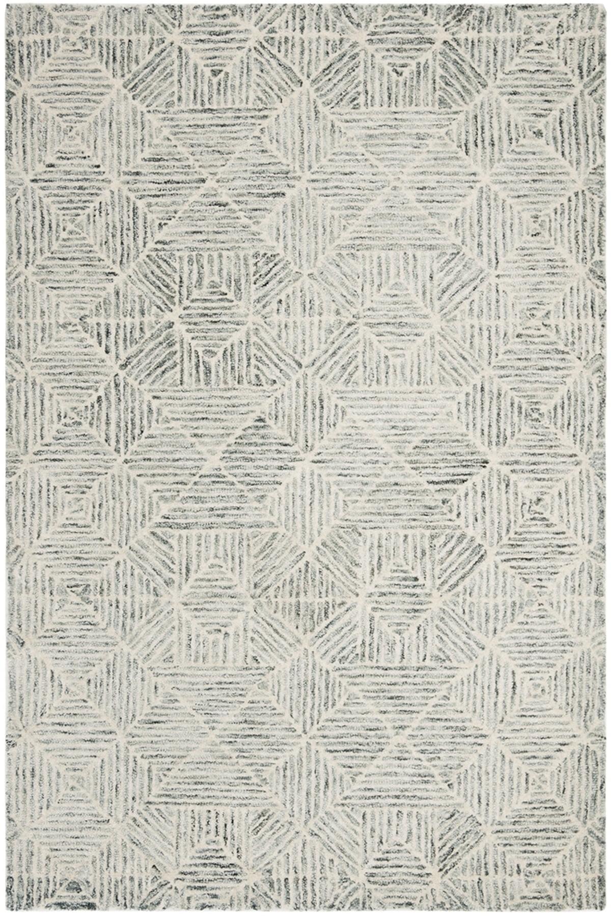 SAFAVIEH Abstract Brock Geometric Area Rug, Green/Ivory, 2' x 3'