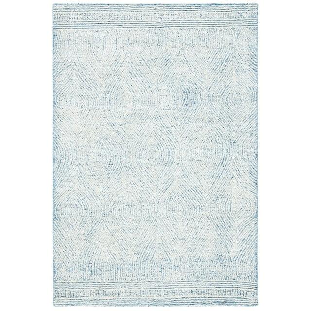 Abstract ABT340 Handmade Indoor Accent Rug - Ivory/Blue - 2'x3' - Safavieh