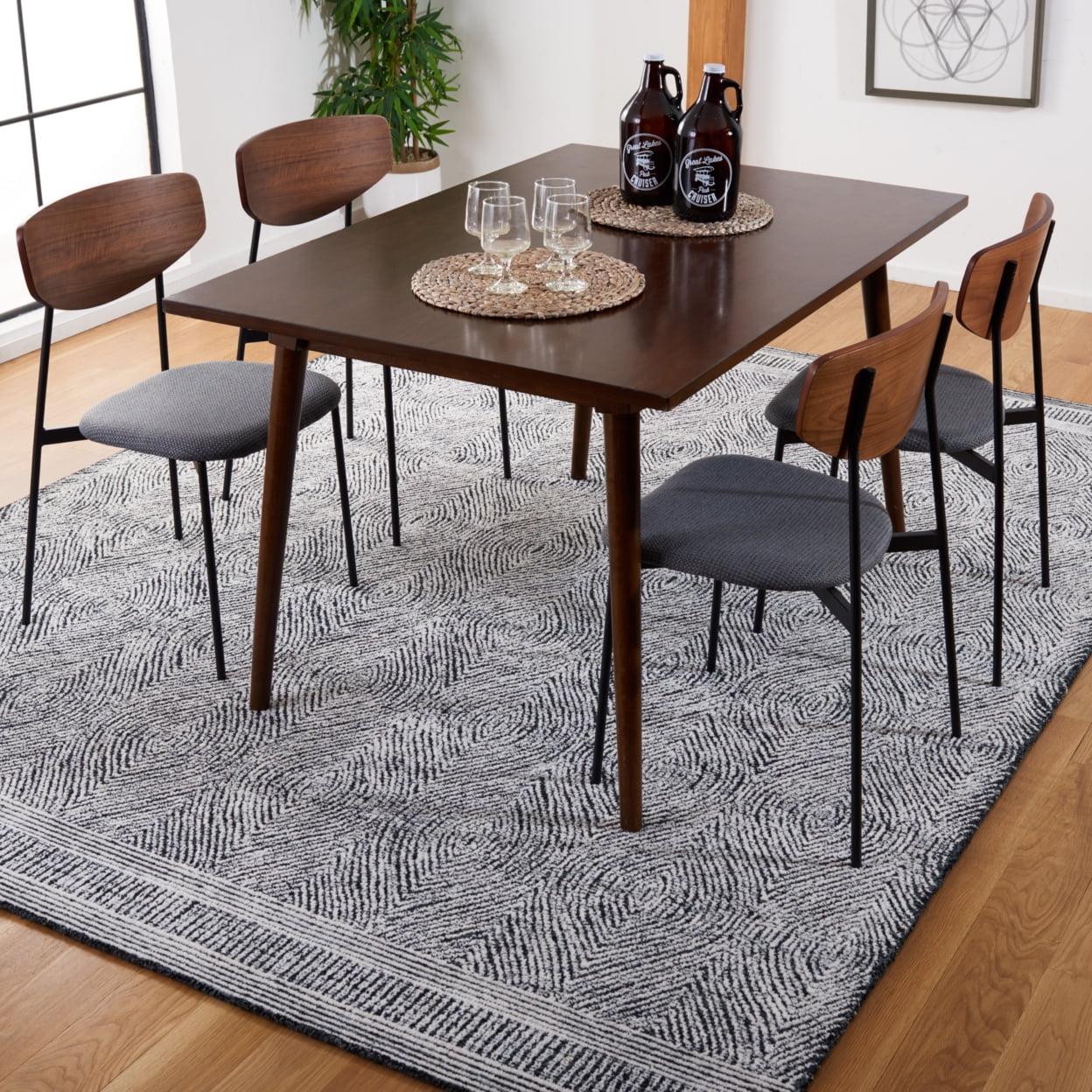 Abstract ABT340 Handmade Indoor Area Rug - Ivory/Charcoal - 11'x15' - Safavieh