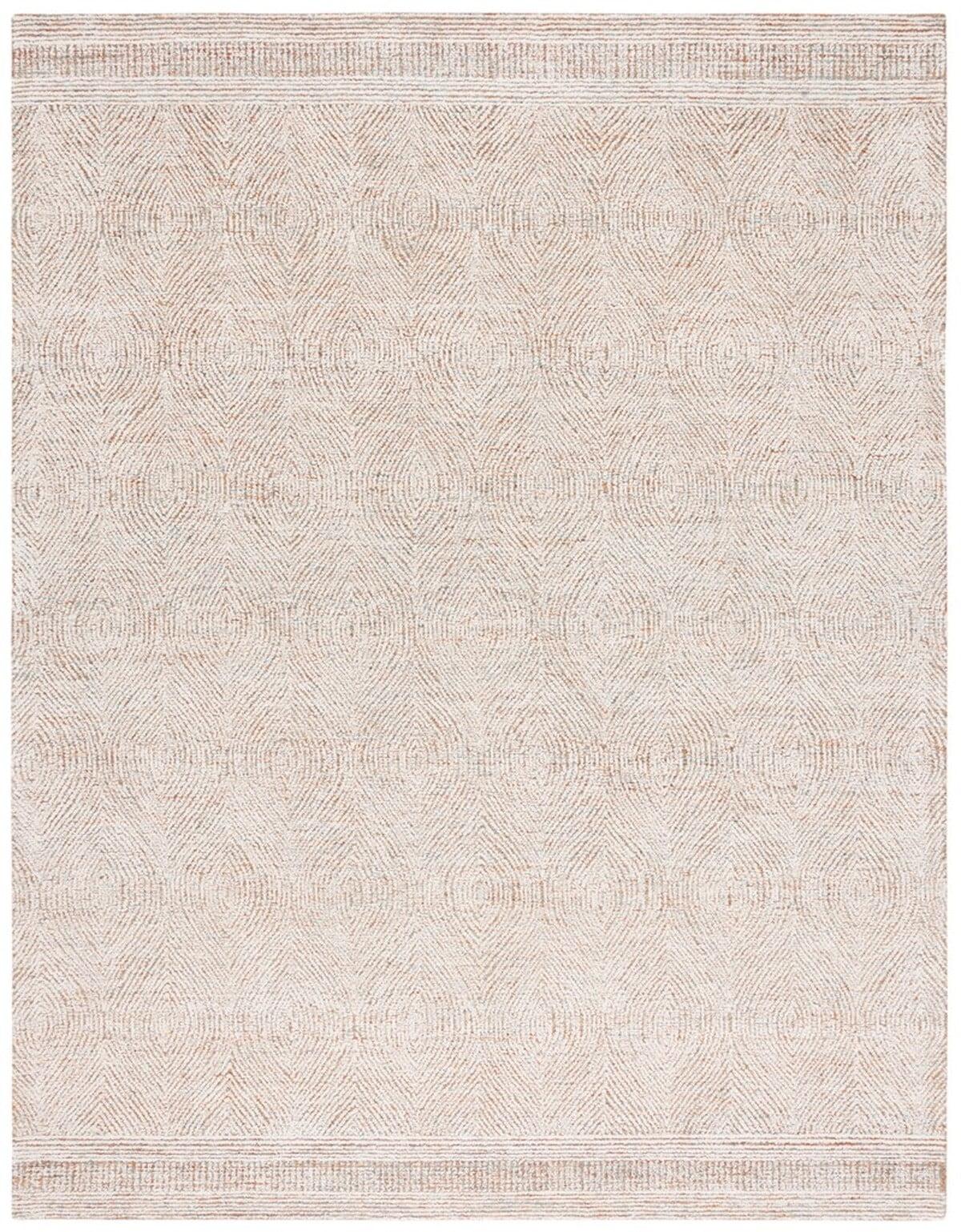 SAFAVIEH Abstract Caelestinus Geometric Wool Area Rug, Ivory/Rust, 11' x 15'