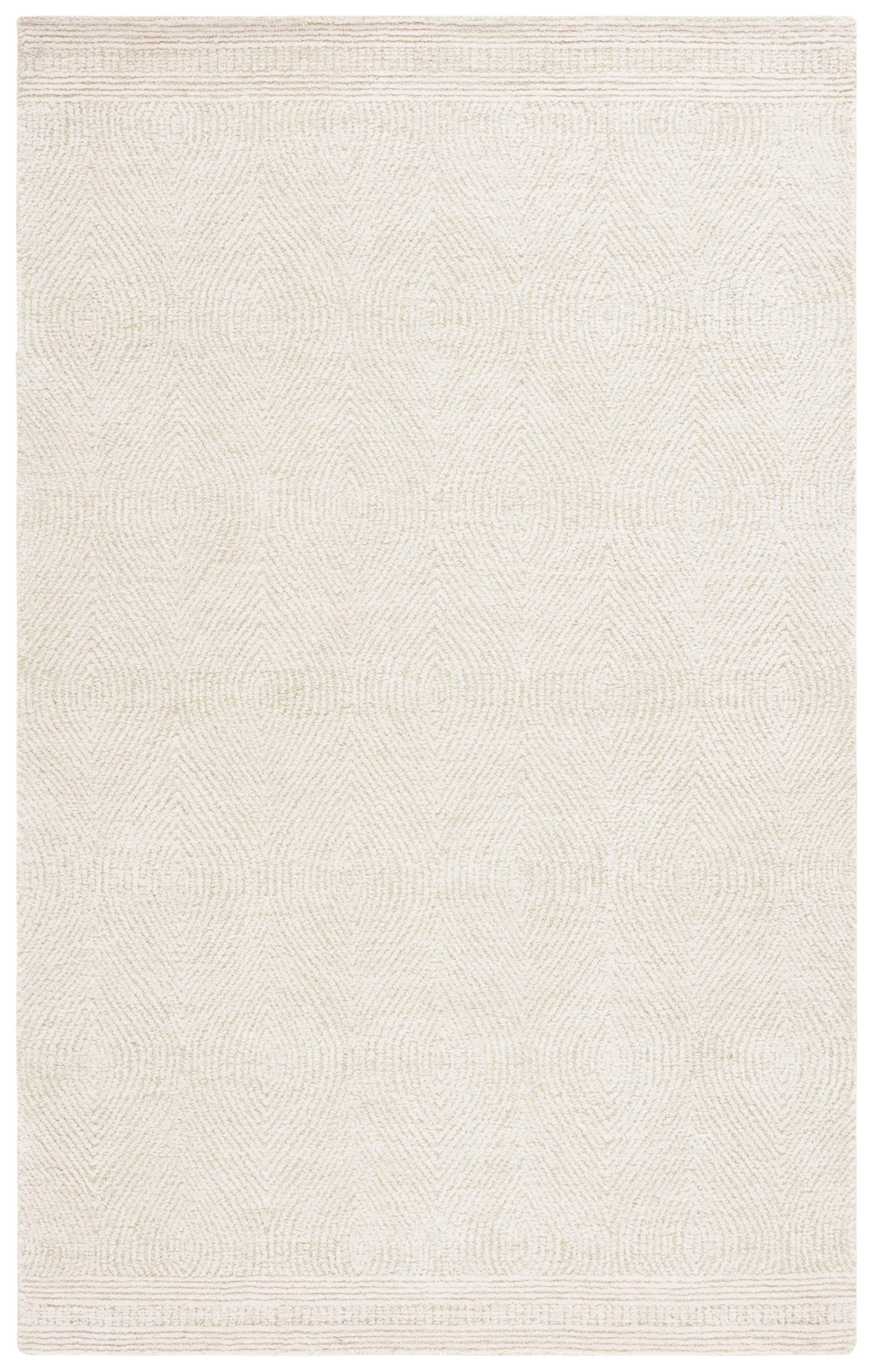 SAFAVIEH Abstract Caelestinus Ogee Wool Area Rug, Green/Ivory, 3' x 5'