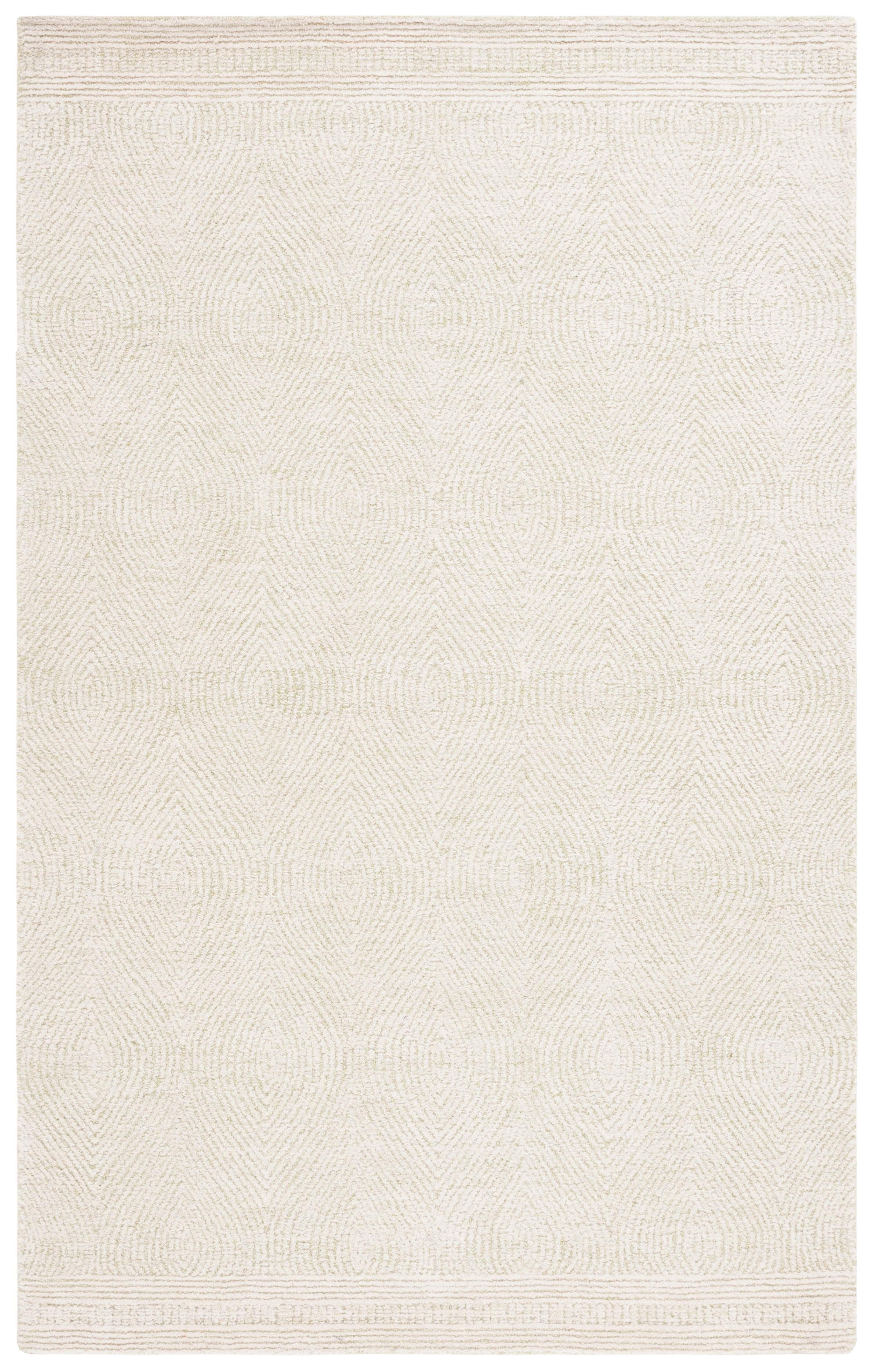 SAFAVIEH Abstract Caelestinus Ogee Wool Area Rug, Green/Ivory, 5' x 8'