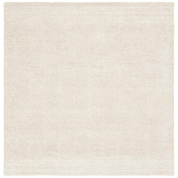 SAFAVIEH Abstract Caelestinus Ogee Wool Area Rug, Ivory/Beige, 6' x 6' Square