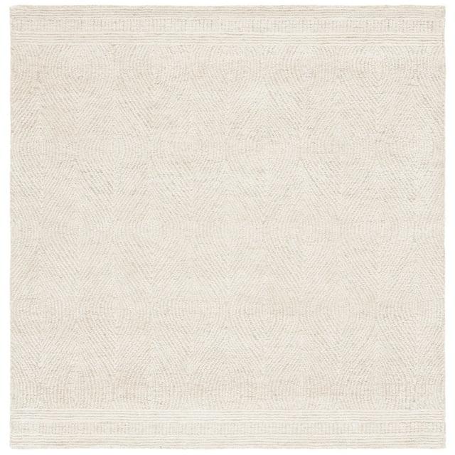 SAFAVIEH Abstract Caelestinus Ogee Wool Area Rug, Ivory/Beige, 6' x 6' Square