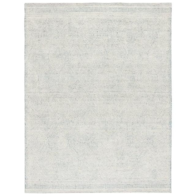 SAFAVIEH Abstract Caelestinus Ogee Wool Area Rug, Ivory/Blue, 11' x 15'