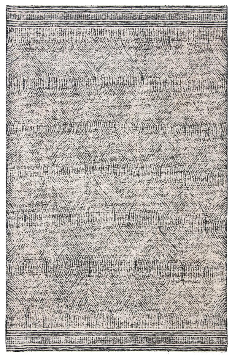Abstract ABT340 Handmade Indoor Area Rug - Ivory/Charcoal - 6'x9' - Safavieh