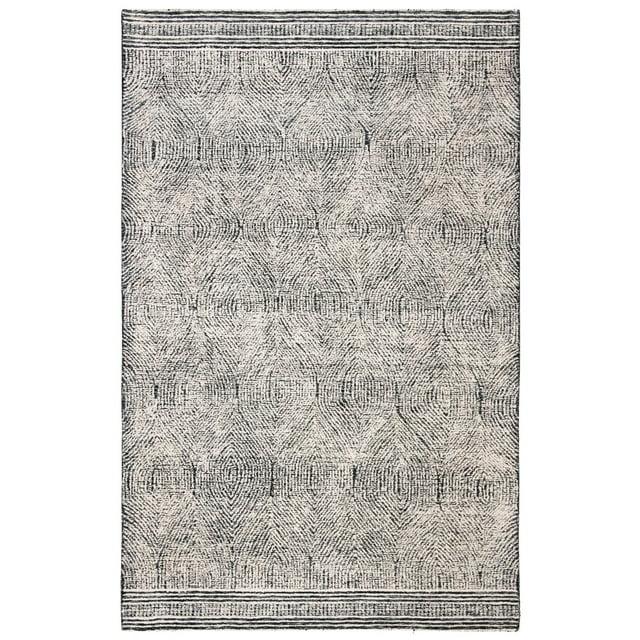 Abstract ABT340 Handmade Indoor Area Rug - Ivory/Charcoal - 6'x9' - Safavieh