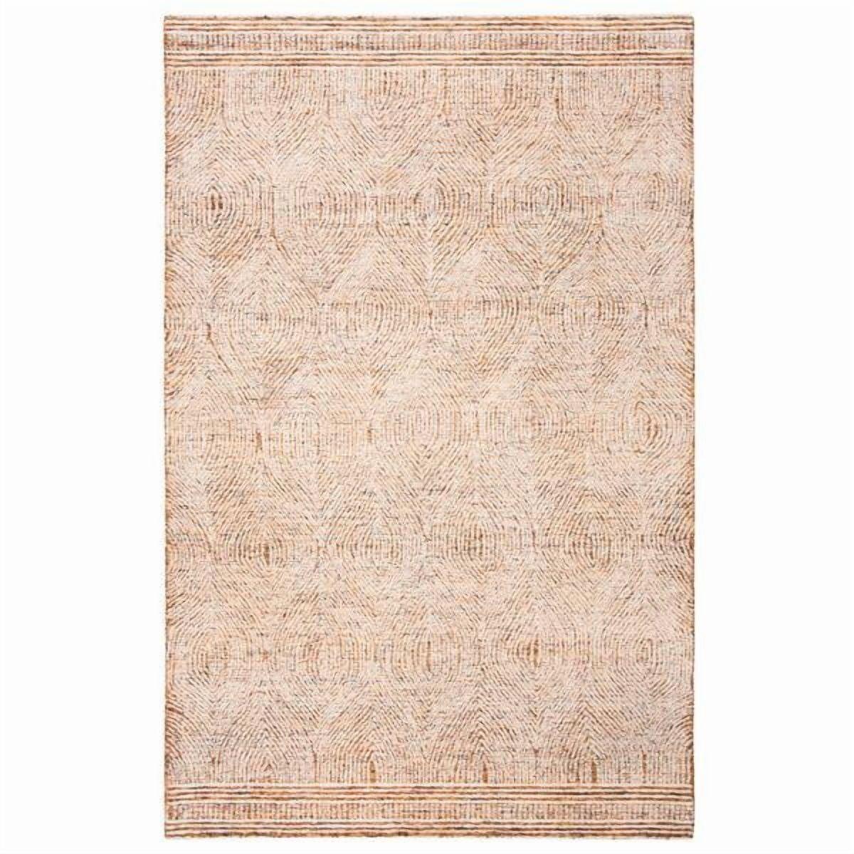 Abstract ABT340 Handmade Indoor Area Rug - Ivory/Rust - 8'x10' - Safavieh