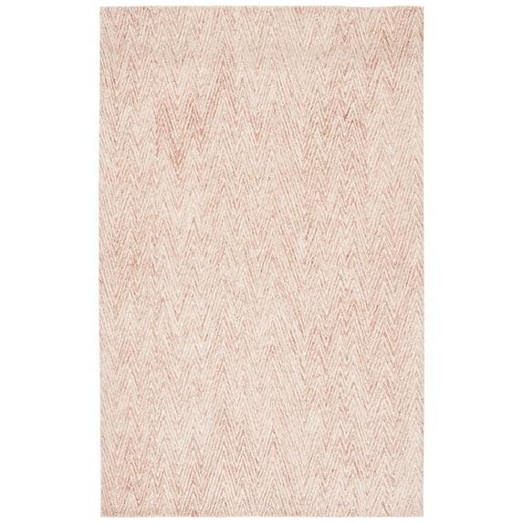 Abstract ABT426 Handmade Indoor Area Rug - Brown/Ivory - 4'x6' - Safavieh