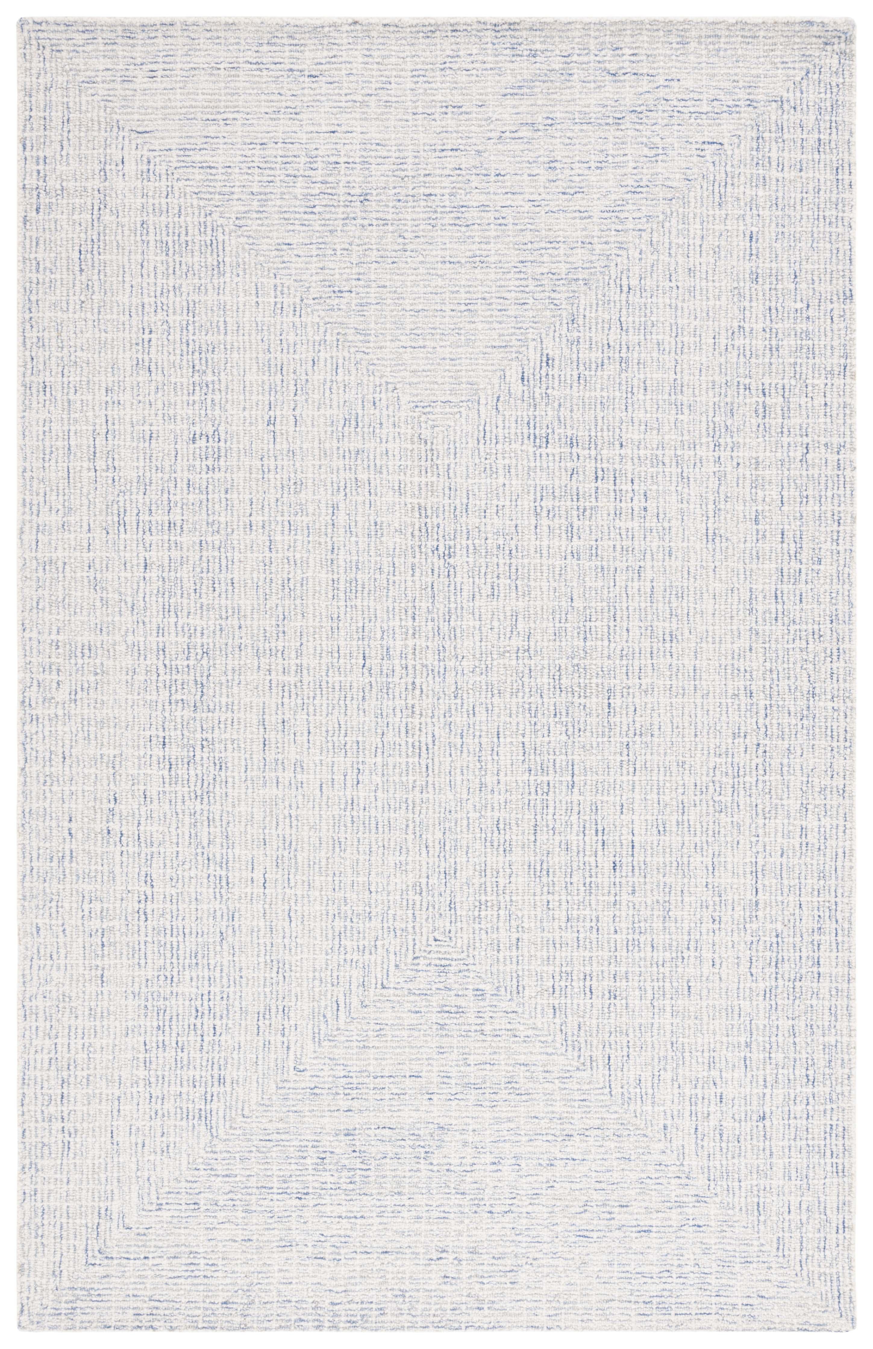 Abstract ABT480 Handmade Indoor Area Rug - Blue/Ivory - 9'x12' - Safavieh