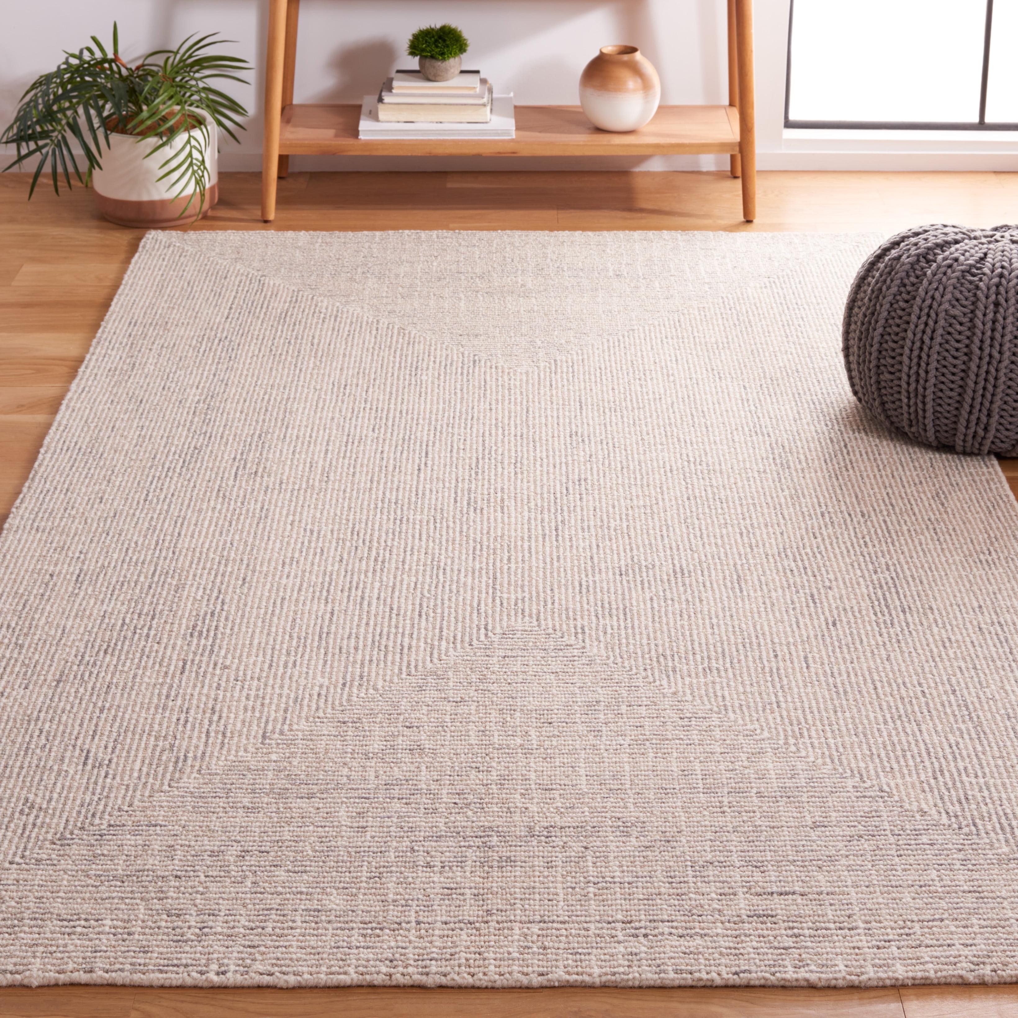 Abstract ABT480 Handmade Indoor Area Rug - Grey/Ivory - 5'x8' - Safavieh