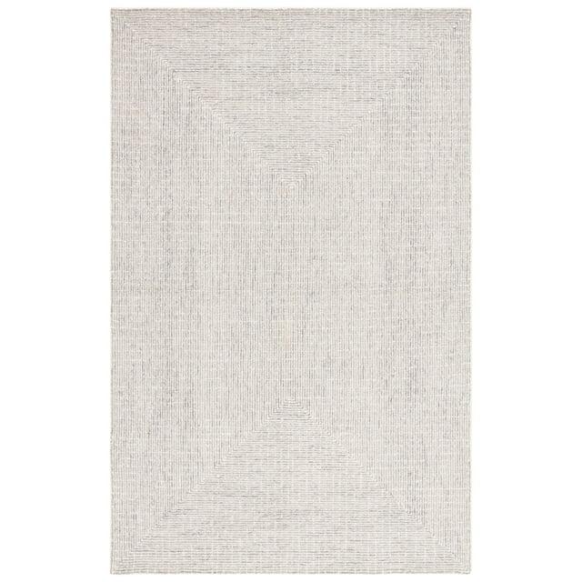 Abstract ABT480 Handmade Indoor Area Rug - Grey/Ivory - 6'x9' - Safavieh