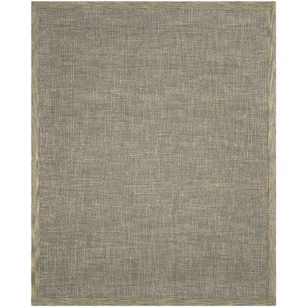 Handcrafted Abstract Tufted Wool-Synthetic Blend Rug - 6' x 9' Gray