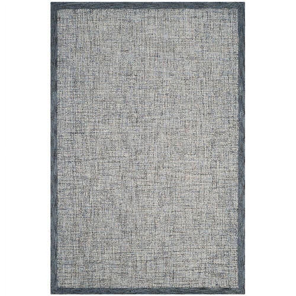 Ivory Abstract Hand-Tufted Wool Area Rug - 4' x 6' Reversible