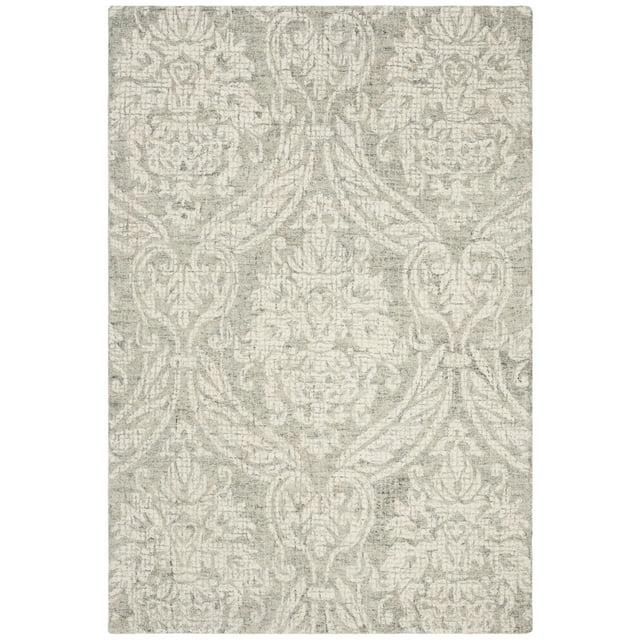 Abstract ABT204 Handmade Indoor Accent Rug - Grey/Ivory - 2'x3' - Safavieh
