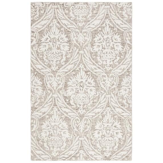 Abstract ABT204 Handmade Indoor Area Rug - Ivory/Beige - 6'x9' - Safavieh