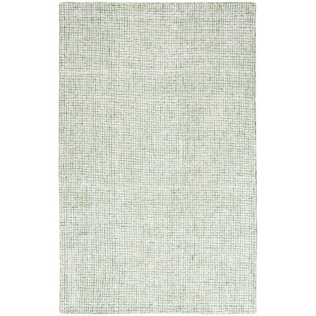 Abstract ABT470 Handmade Indoor Area Rug - Ivory/Green - 4'x6' - Safavieh