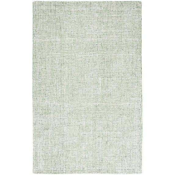 SAFAVIEH Abstract Dalia Geometric Abstract Area Rug, Ivory/Green, 6' x 6' Square