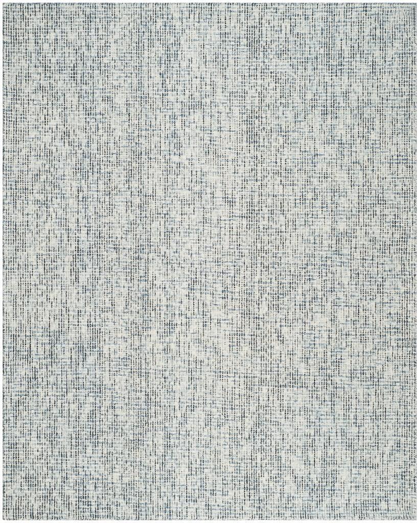 SAFAVIEH Abstract Delia Geometric Striped Wool Area Rug, Blue/Charcoal, 11' x 15'