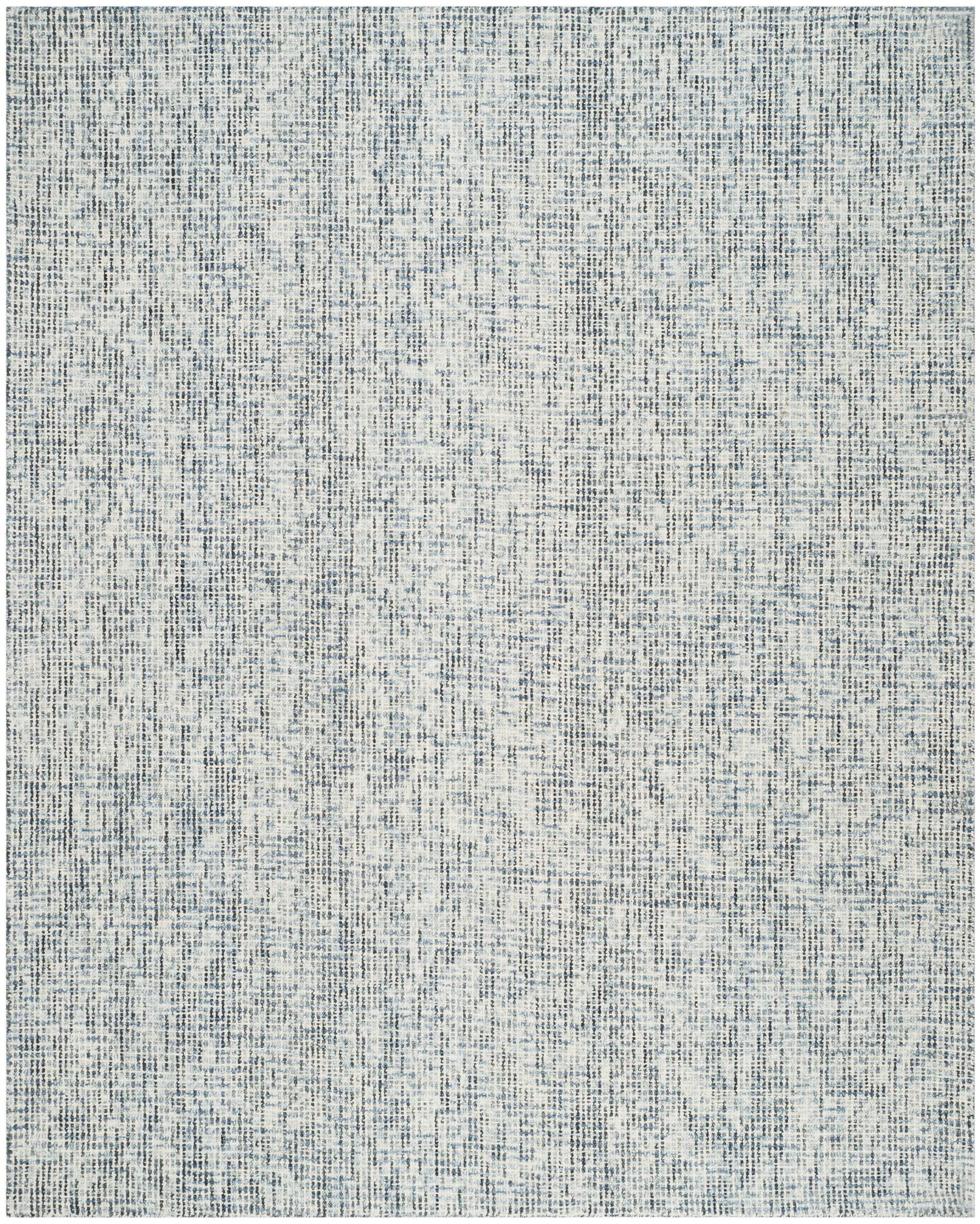 SAFAVIEH Abstract Delia Geometric Striped Wool Area Rug, Blue/Charcoal, 9' x 12'