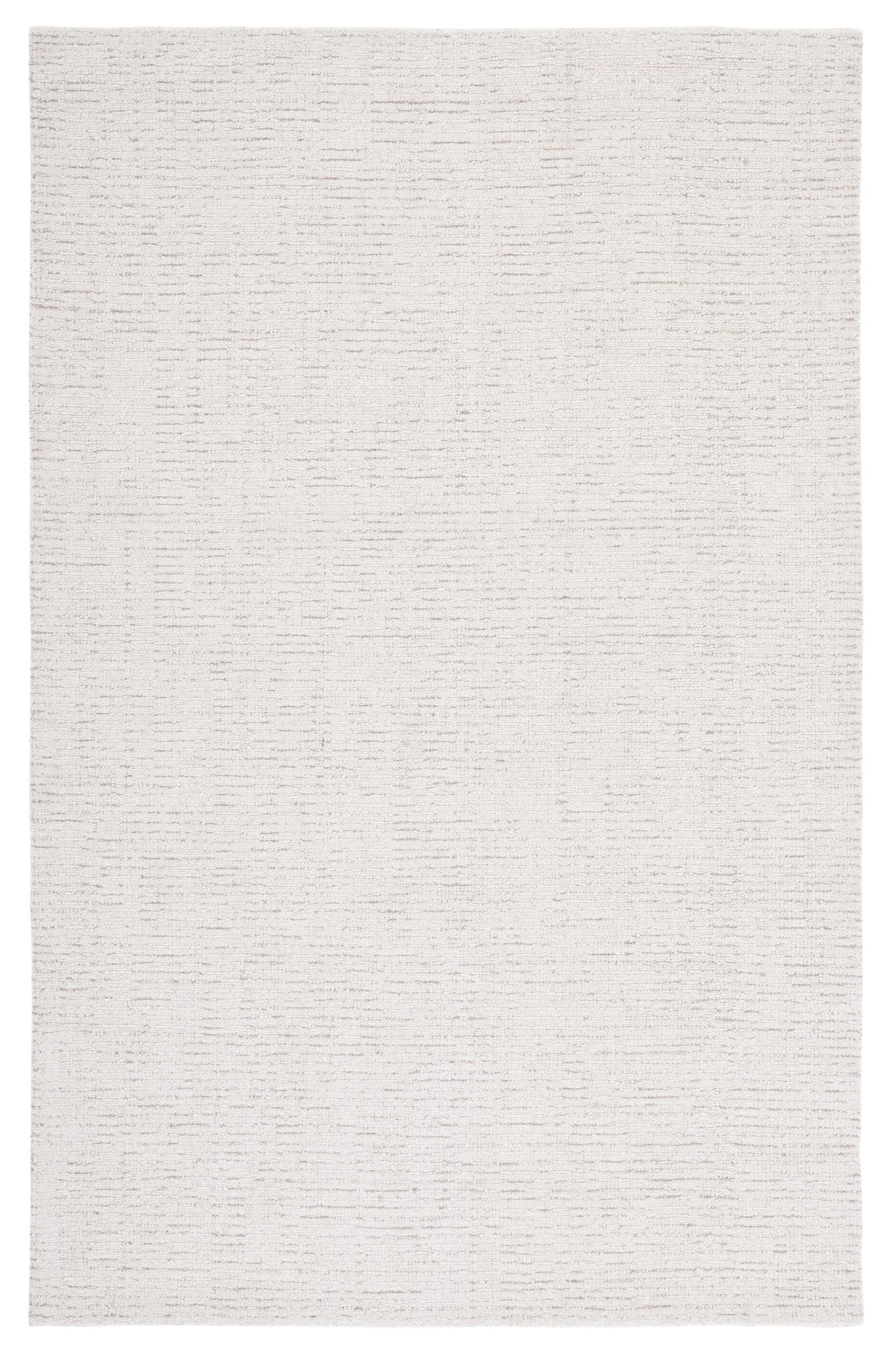 Abstract Ivory & Beige Handmade Wool Rug 3x5 Feet