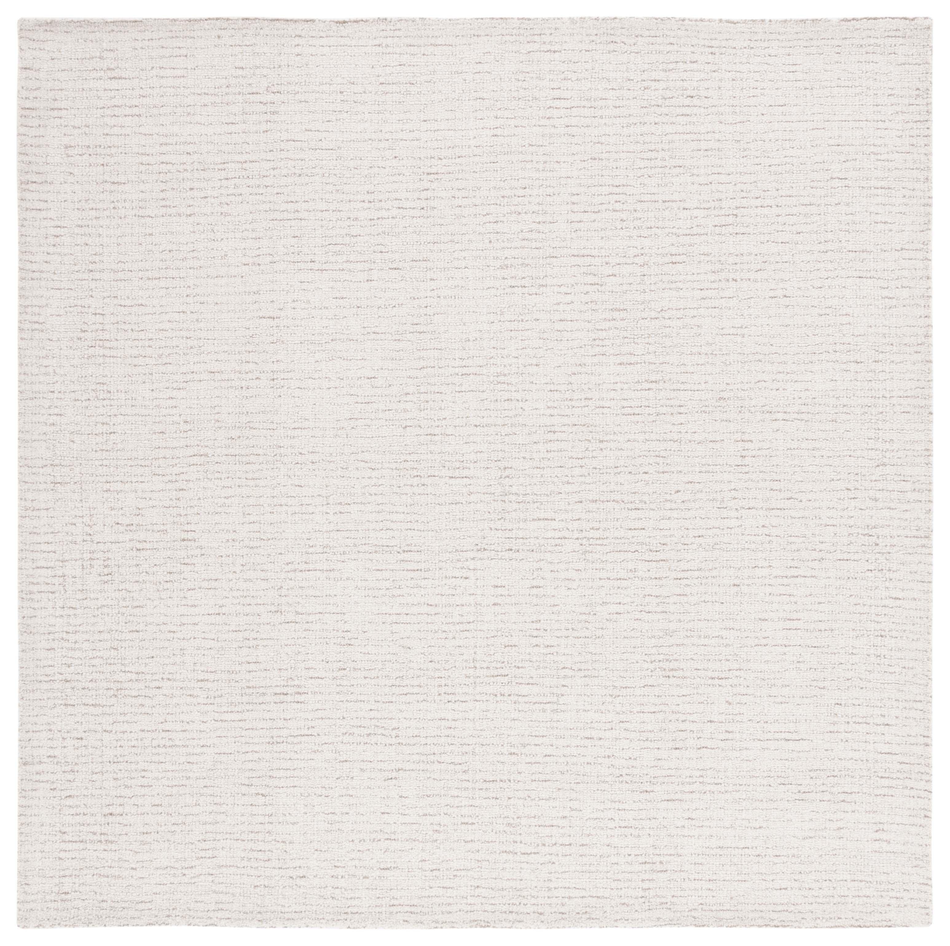 SAFAVIEH Abstract Delia Geometric Wool Area Rug, Ivory/Beige, 4' x 4' Square